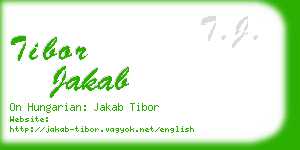 tibor jakab business card